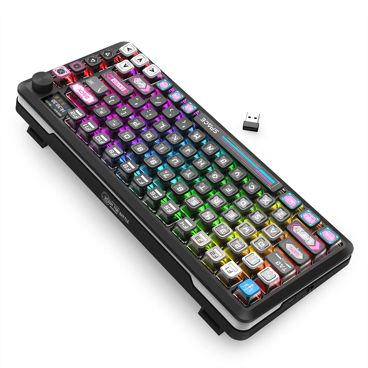 Redragon K708RGB-PRO FLEKACT LCD screen GASKET Gaming Keyboard BK Redragon K708RGB-PRO FLEKACT LCD screen GASKET Gaming Keyboard BK